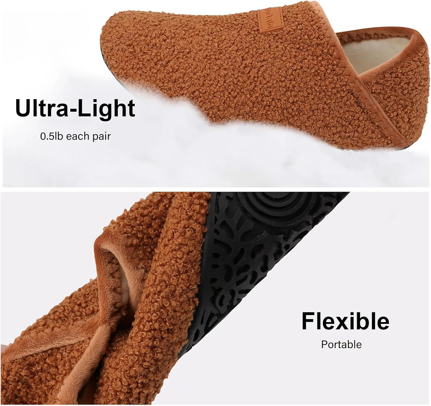 Scurtain Slippers for Women Men House Slipper Socks Lightweight Unisex Adults Barefoot Shoes Non-Slip Travel Slippers