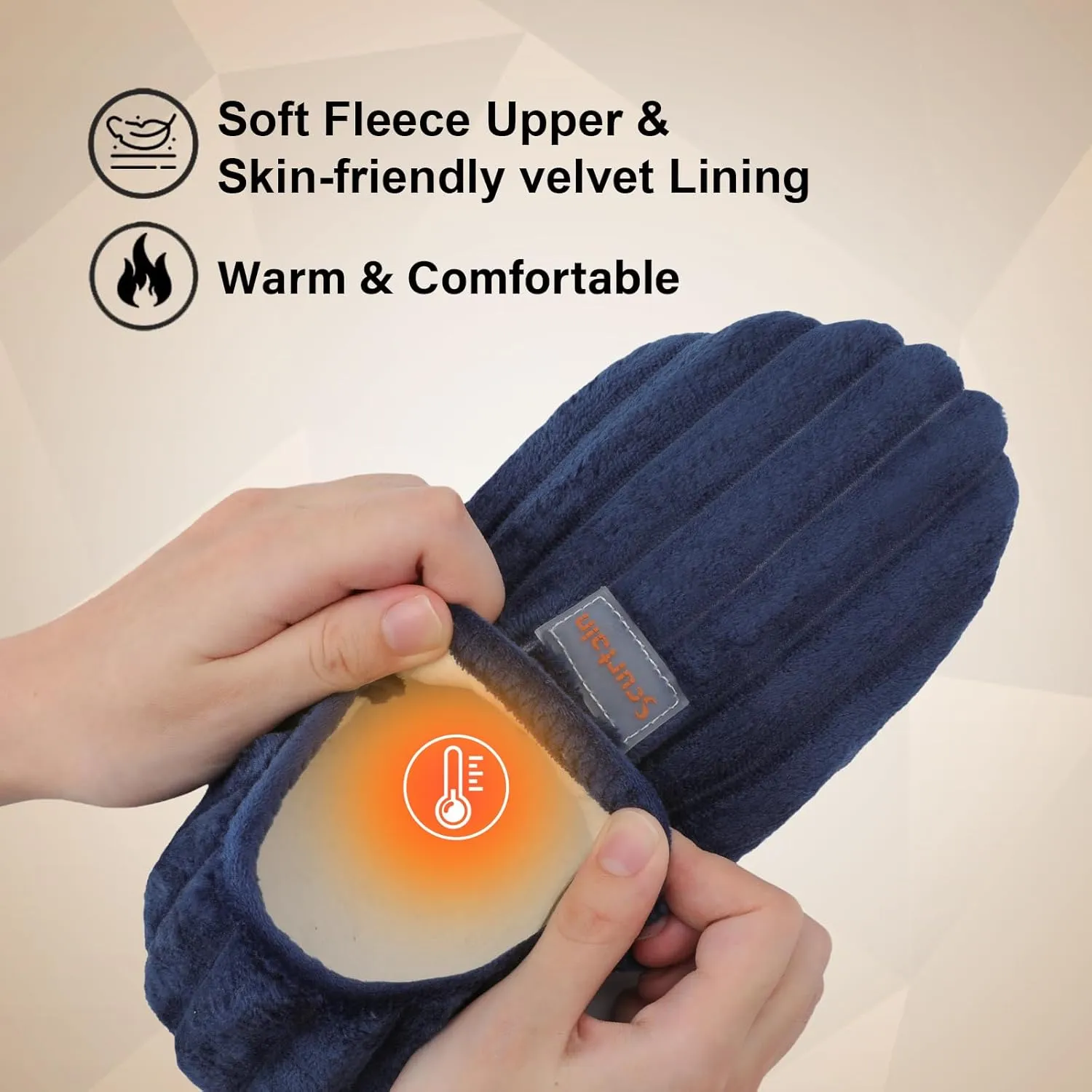 Scurtain Slippers for Women Men House Slipper Socks Lightweight Unisex Adults Barefoot Shoes Non-Slip Travel Slippers