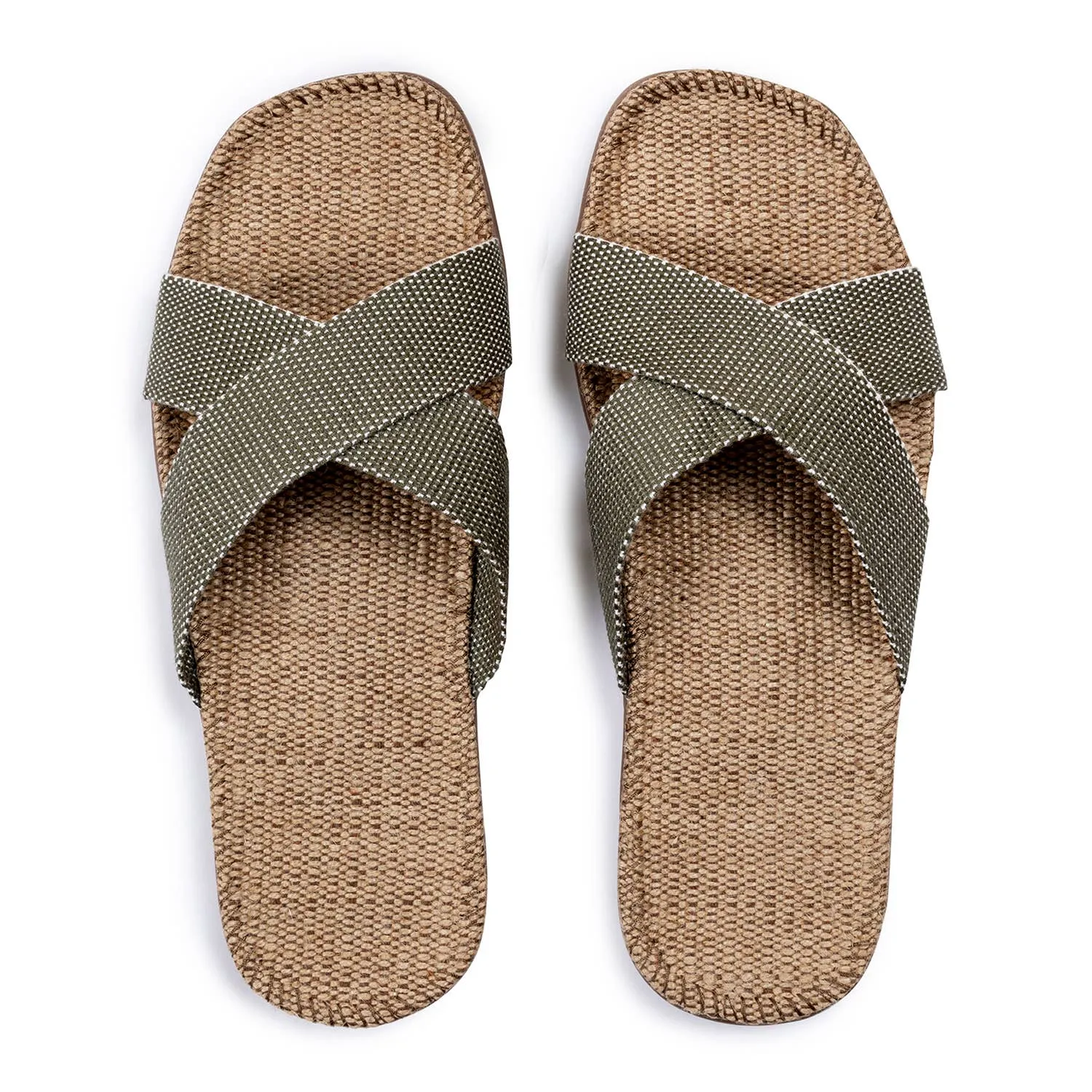 Shangies Unisex Jute Sandal – Dusty Olive (Green)