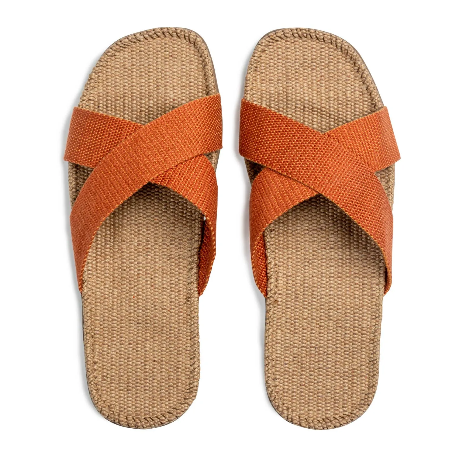 Shangies Unisex Jute Sandal – Spicy Pumpkin (Orange)