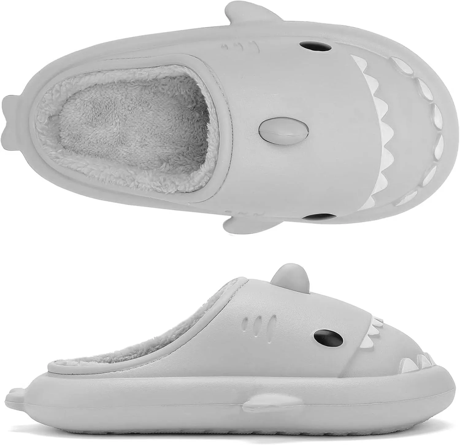 Shark Slippers For Women Men Cozy Funny Fuzzy Slippers For Women Bedroom Slippers House Shoes Slippers Cute Animal Non Slip Warm Slippers For Fall and Winter Indoor Outdoor