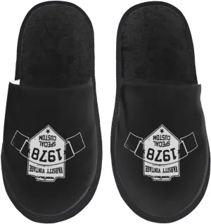 Shield Vintage Badge Decal Slippers For Women Men Cozy Indoor And Outdoor Slip On Slippers Fuzzy House Shoes