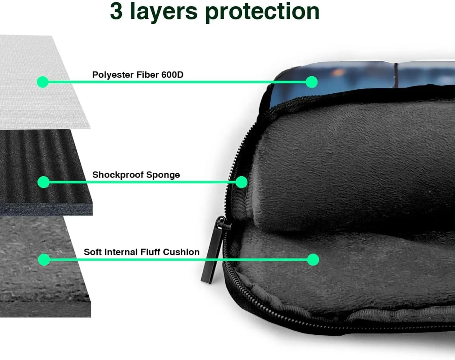 Shiny Christmas Decor Laptop Shoulder Bag Notebook Computer Case Briefcase With Shoulder Straps And Handle