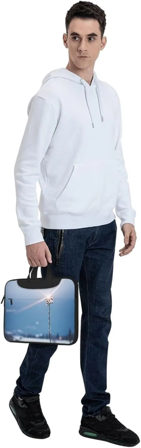 Shiny Christmas Decor Laptop Shoulder Bag Notebook Computer Case Briefcase With Shoulder Straps And Handle