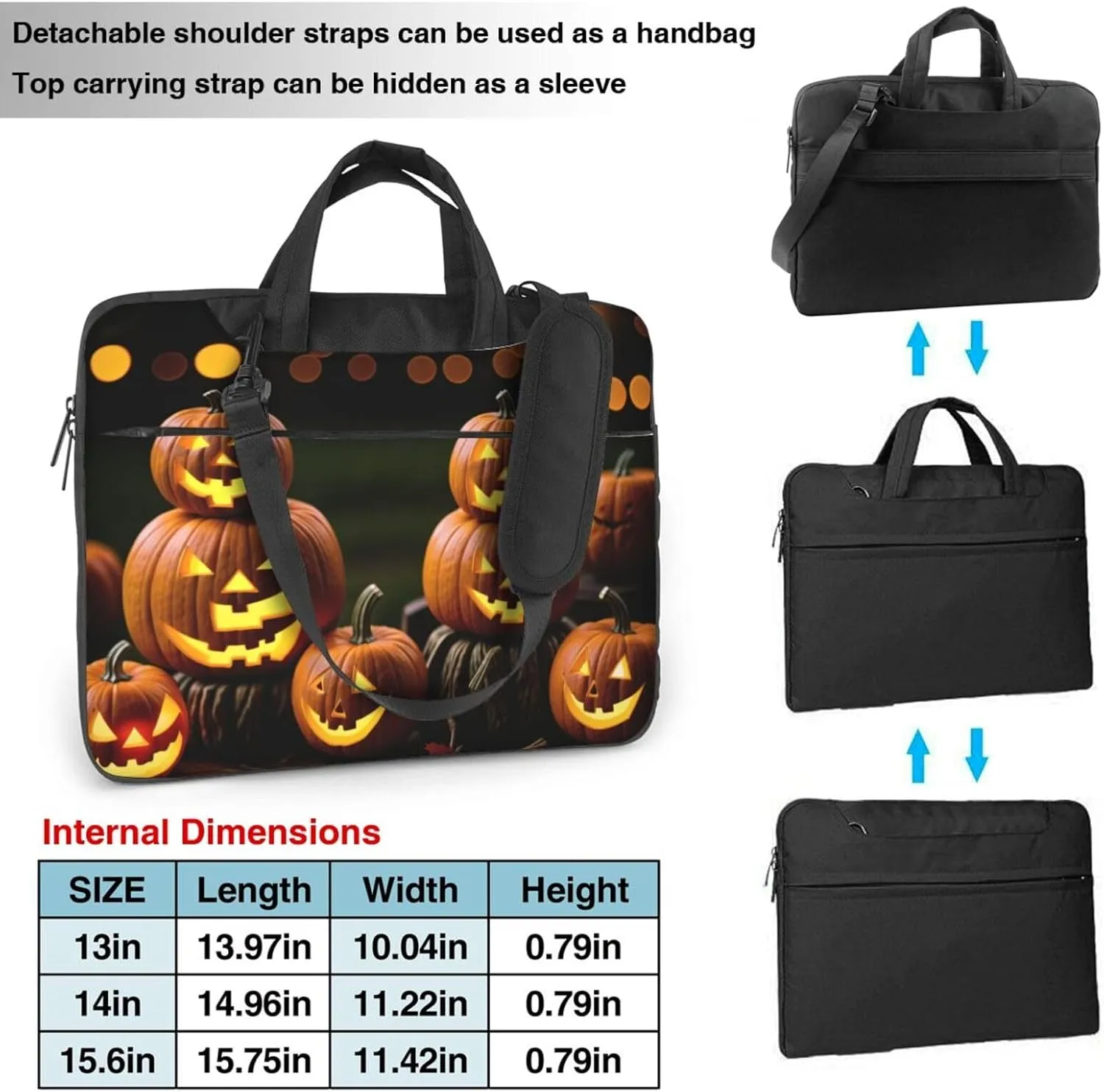 Shiny Christmas Decor Laptop Shoulder Bag Notebook Computer Case Briefcase With Shoulder Straps And Handle