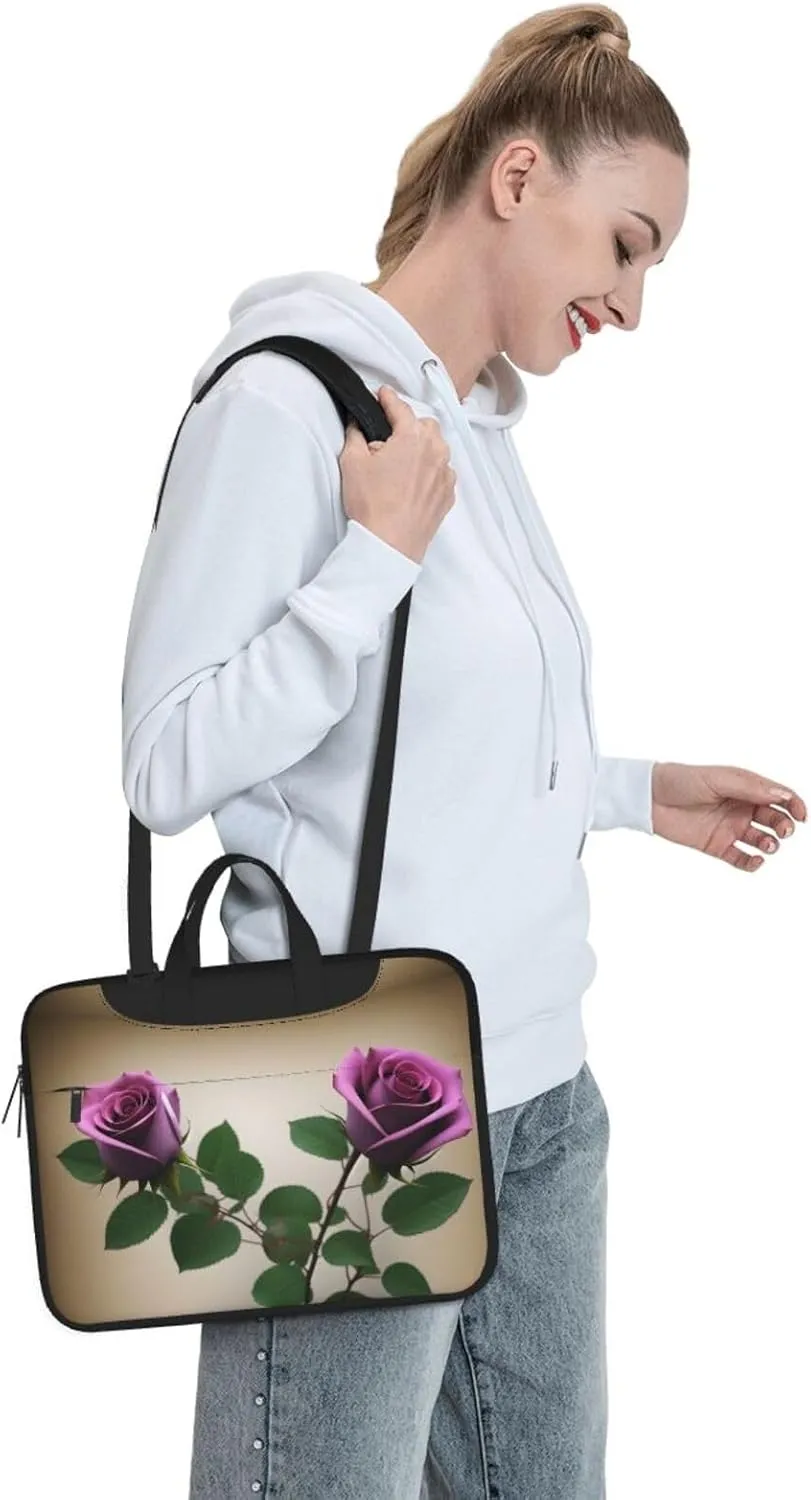Shiny Christmas Decor Laptop Shoulder Bag Notebook Computer Case Briefcase With Shoulder Straps And Handle