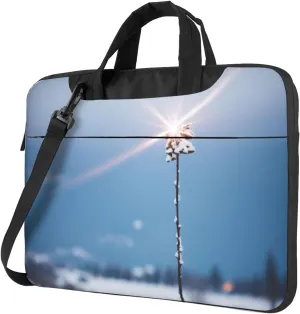 Shiny Christmas Decor Laptop Shoulder Bag Notebook Computer Case Briefcase With Shoulder Straps And Handle