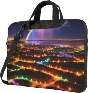 Shiny Christmas Decor Laptop Shoulder Bag Notebook Computer Case Briefcase With Shoulder Straps And Handle