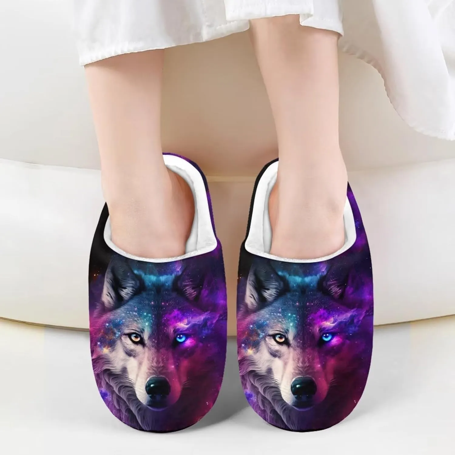 Showudesigns Slippers for Boys Fluffy House Shoes for Girls 9-14.5 Kids Slipper