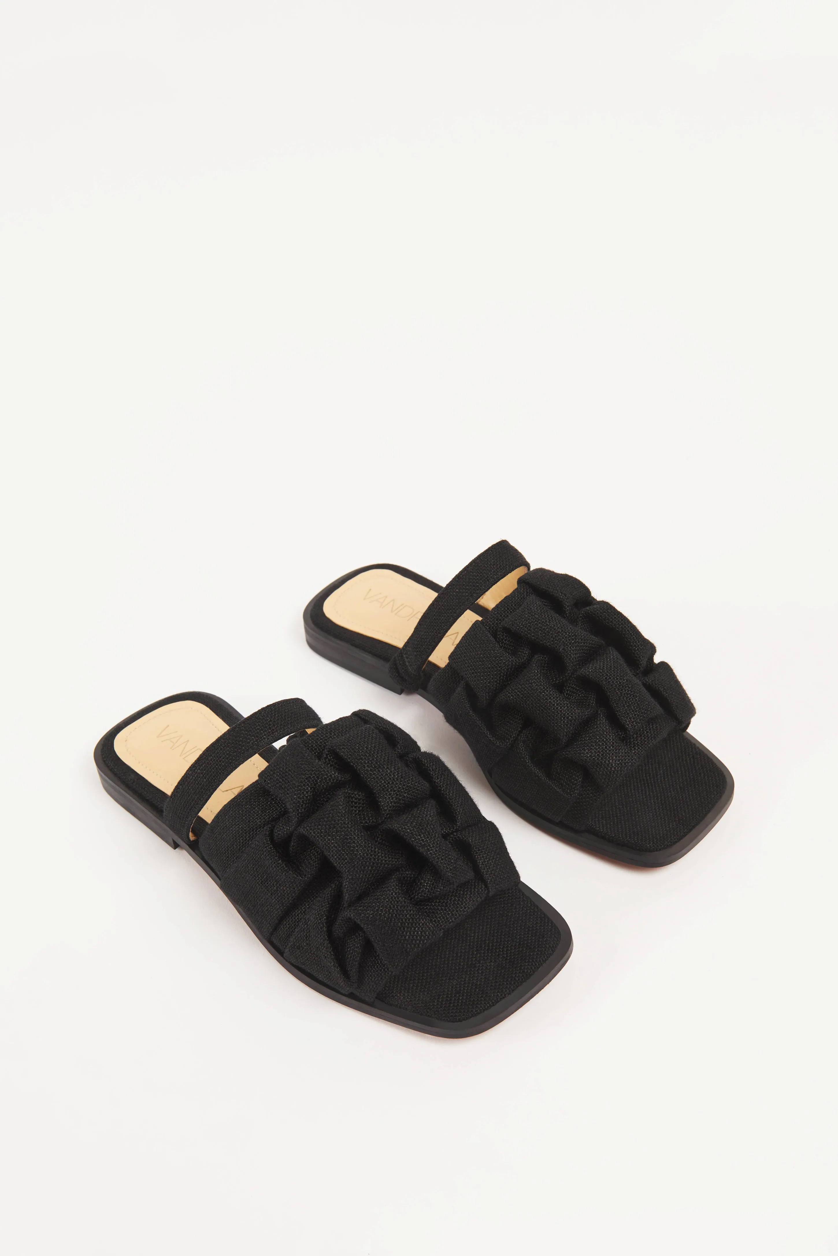 Simone Sandal, Black Linen