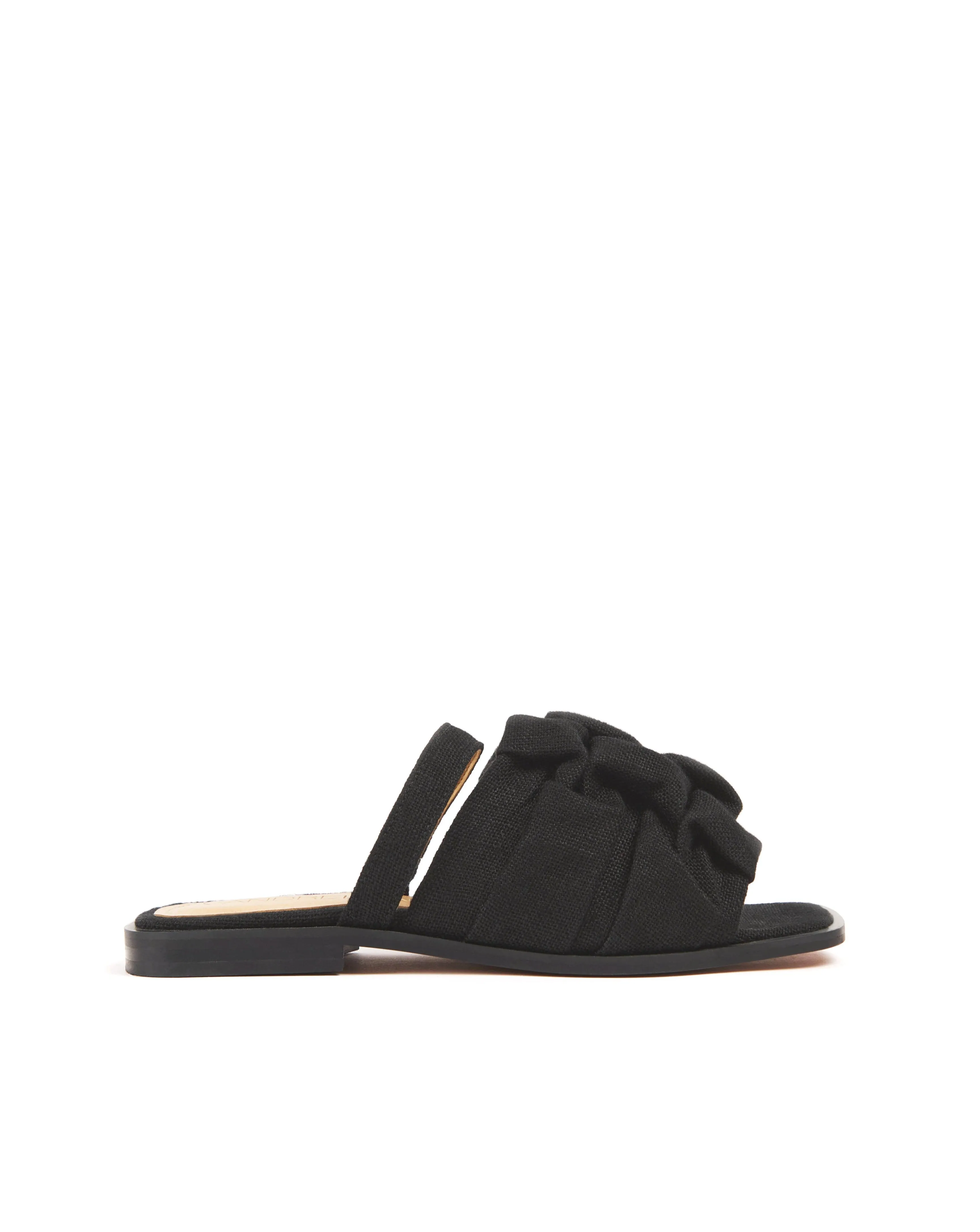 Simone Sandal, Black Linen