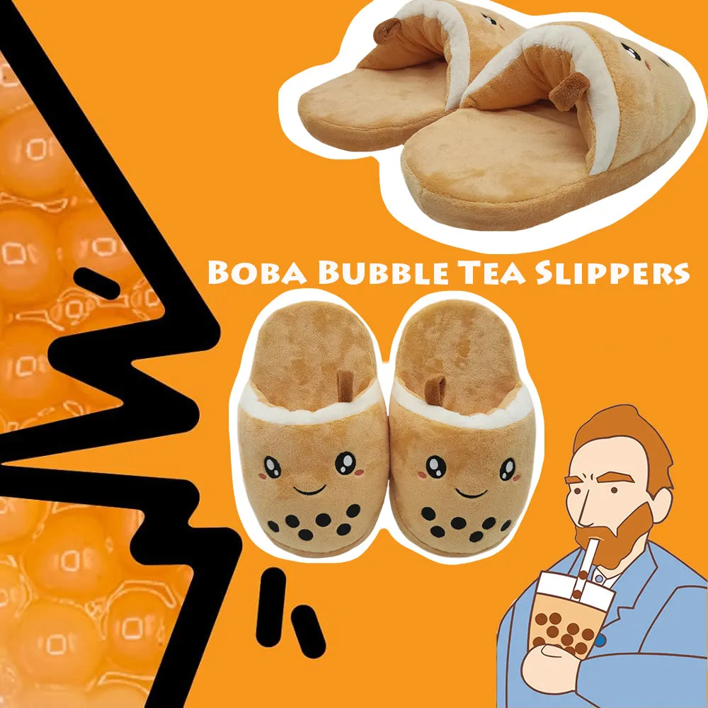 Size Shoes Non-Slip Fuzzy Boba Teens Slippers Indoors One Optimized House Satin ELAINREN Adults Soft Plush Low-cost Slip-On