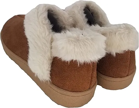 Slipper Mule Slip-On Indoor Wool and Clarks Lined Clogs Outdoor Personalized assistance Cozy Tan Anti-theft Fur