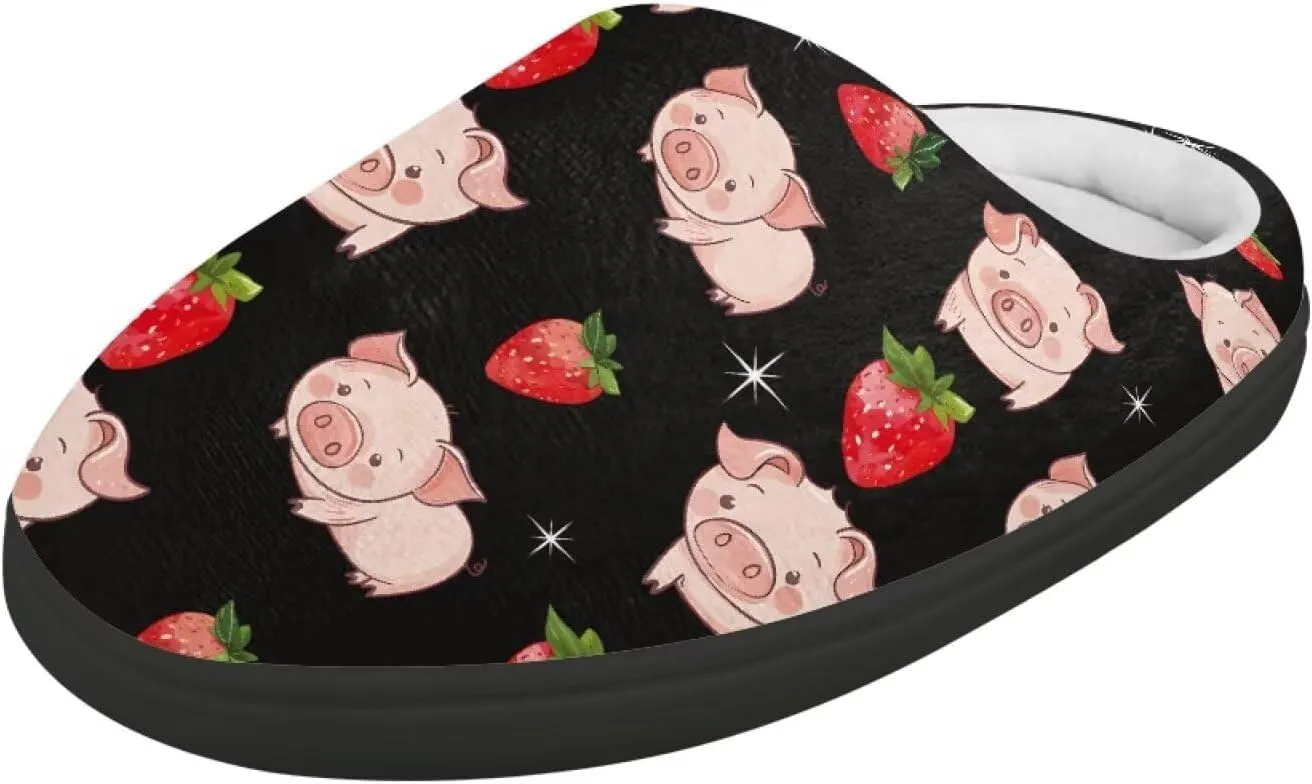 Slippers for Kids, Fluffy Slippers for Winter, Closed Toe Scuff Slippers with Non-Slip Rubber Sole