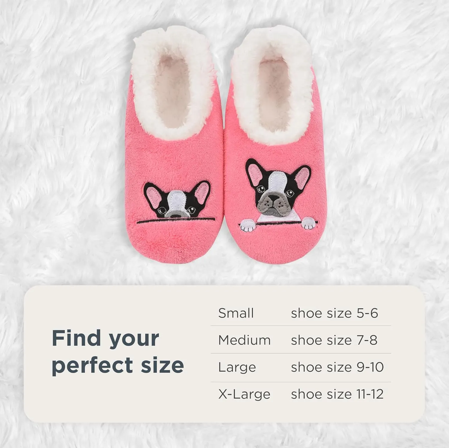 Snoozies Pairable Slipper Socks - Funny House Slippers for Women, Non-Slip Fuzzy Slipper Socks