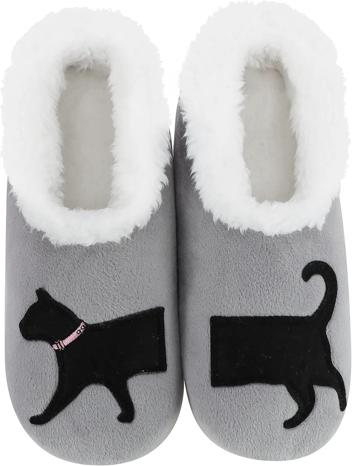 Snoozies Pairable Slipper Socks - Non-Slip Fuzzy Cat Slippers for Women
