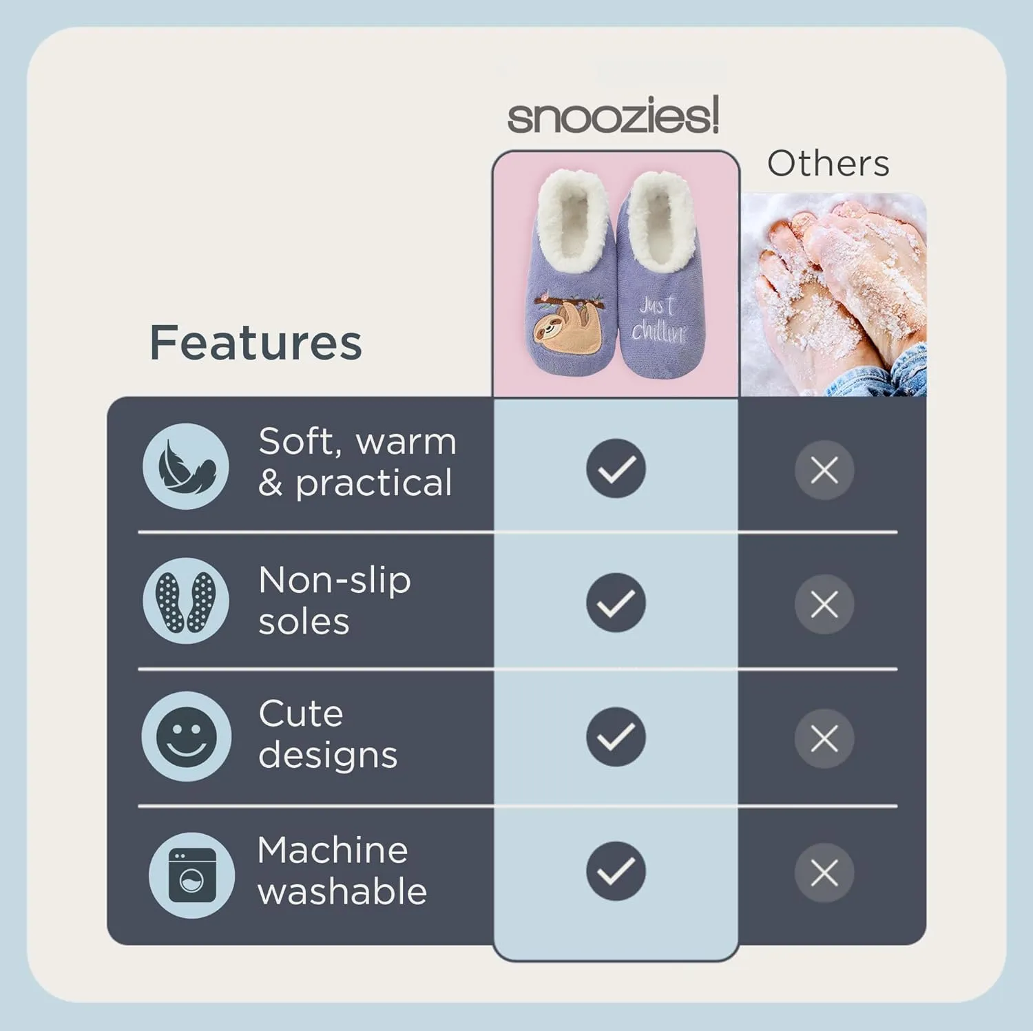 Snoozies Pairable Slipper Socks - Slippers for Women, Non-Slip Fuzzy Slipper Socks
