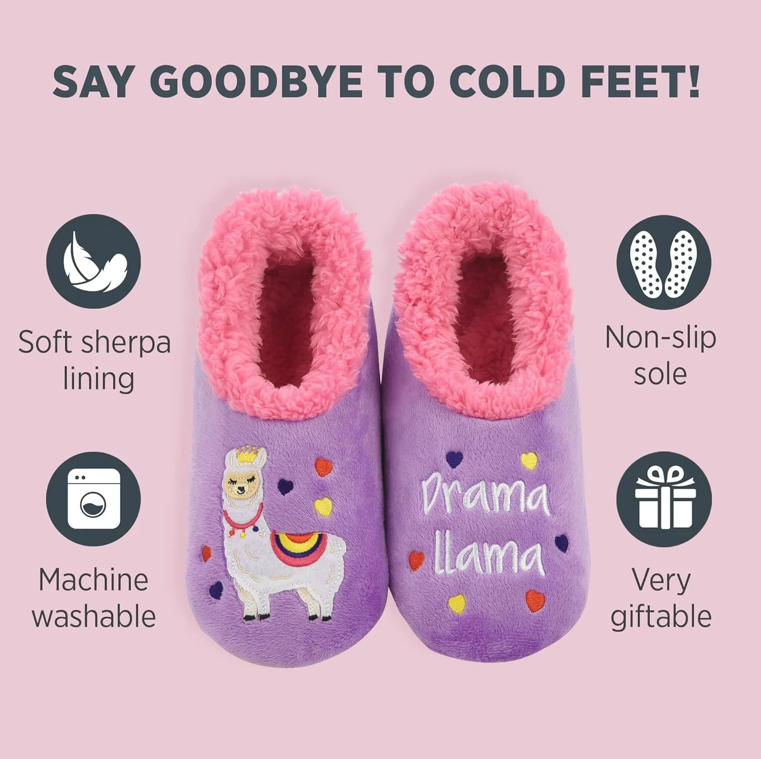Snoozies Pairable Slipper Socks - Slippers for Women, Non-Slip Fuzzy Slipper Socks