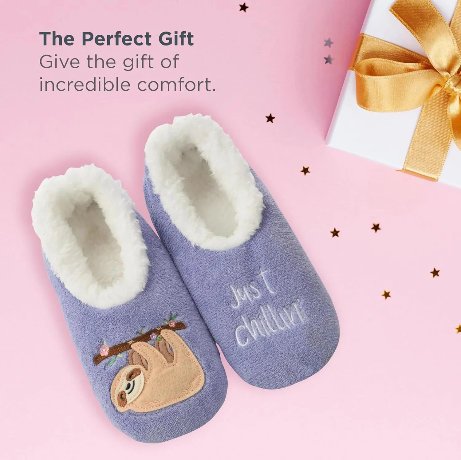 Snoozies Pairable Slipper Socks - Slippers for Women, Non-Slip Fuzzy Slipper Socks