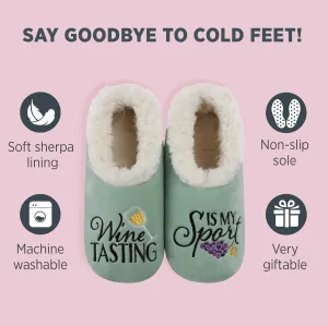 Snoozies Pairables Sherpa-lined Slipper Socks - Fuzzy and Cute Slippers for Women with Non-Slip Sole - Ladies Warm Slippers