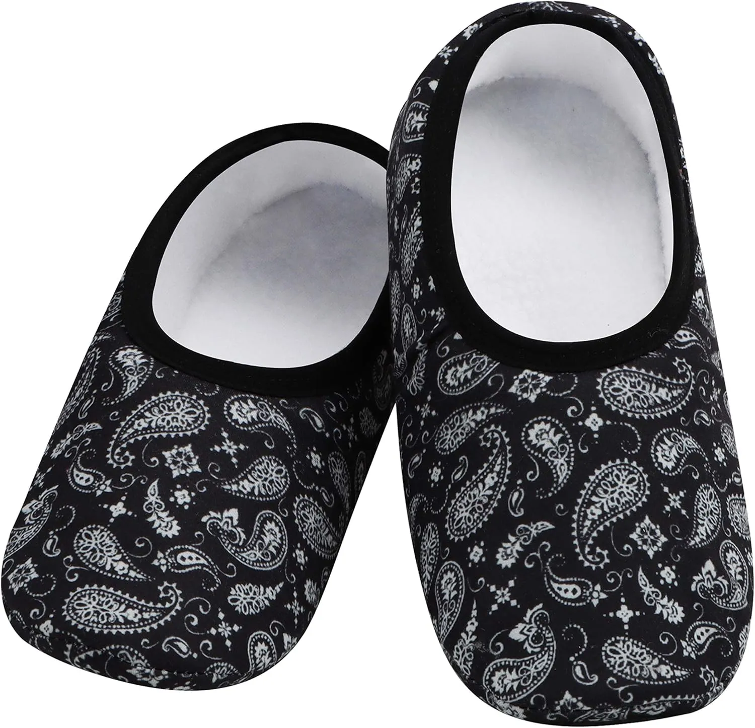 Snoozies Skinnies Slipper Socks Cozy, Foldable Slippers for Women, Non Slip Socks for Travel & Indoors - Bright Daisy