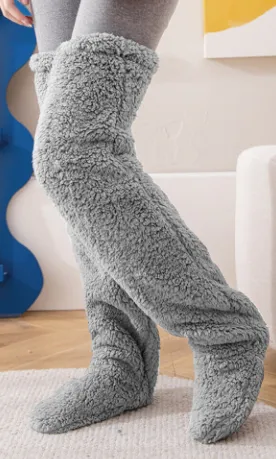 Soft Fluffy Sock Slipper Plush Cozy Socks