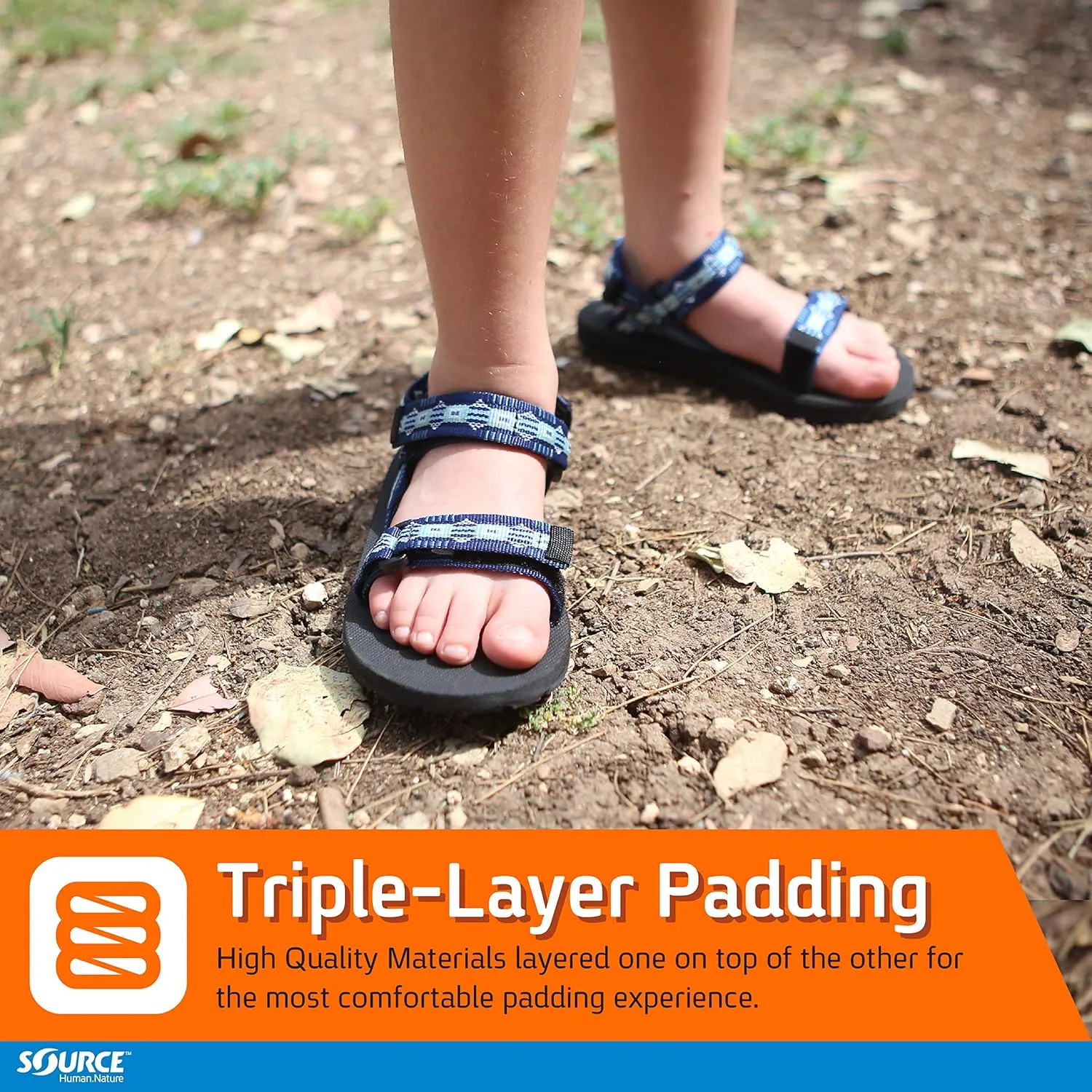 Source Classic Kids Boys Sandals | Comfortable, Quick-Drying, Non-Slip, Durable Hiking Sandals