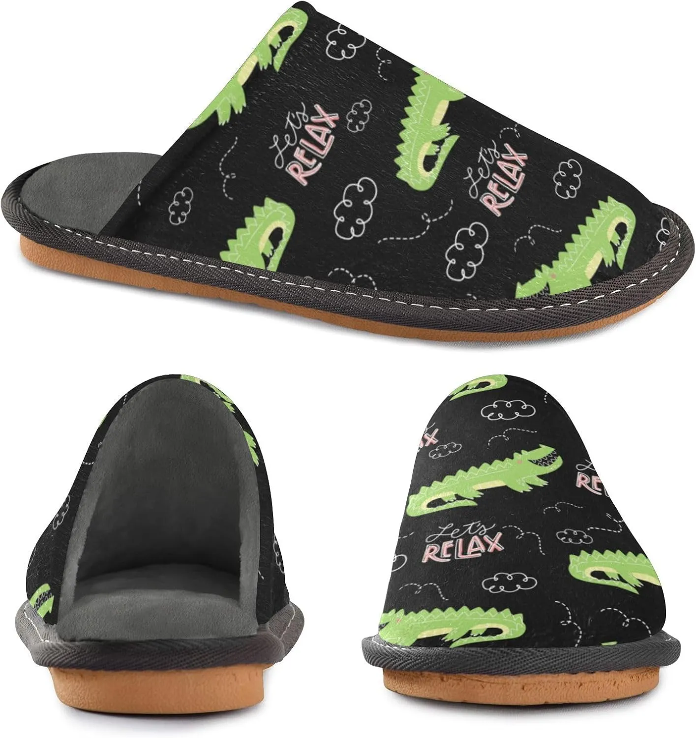 Spa Slippers Indoor House Fuzzy Slippers Soft Memory Foam Non-Slip Home Slipper Winter Shoes For Bedroom Hotel Travel 4-11