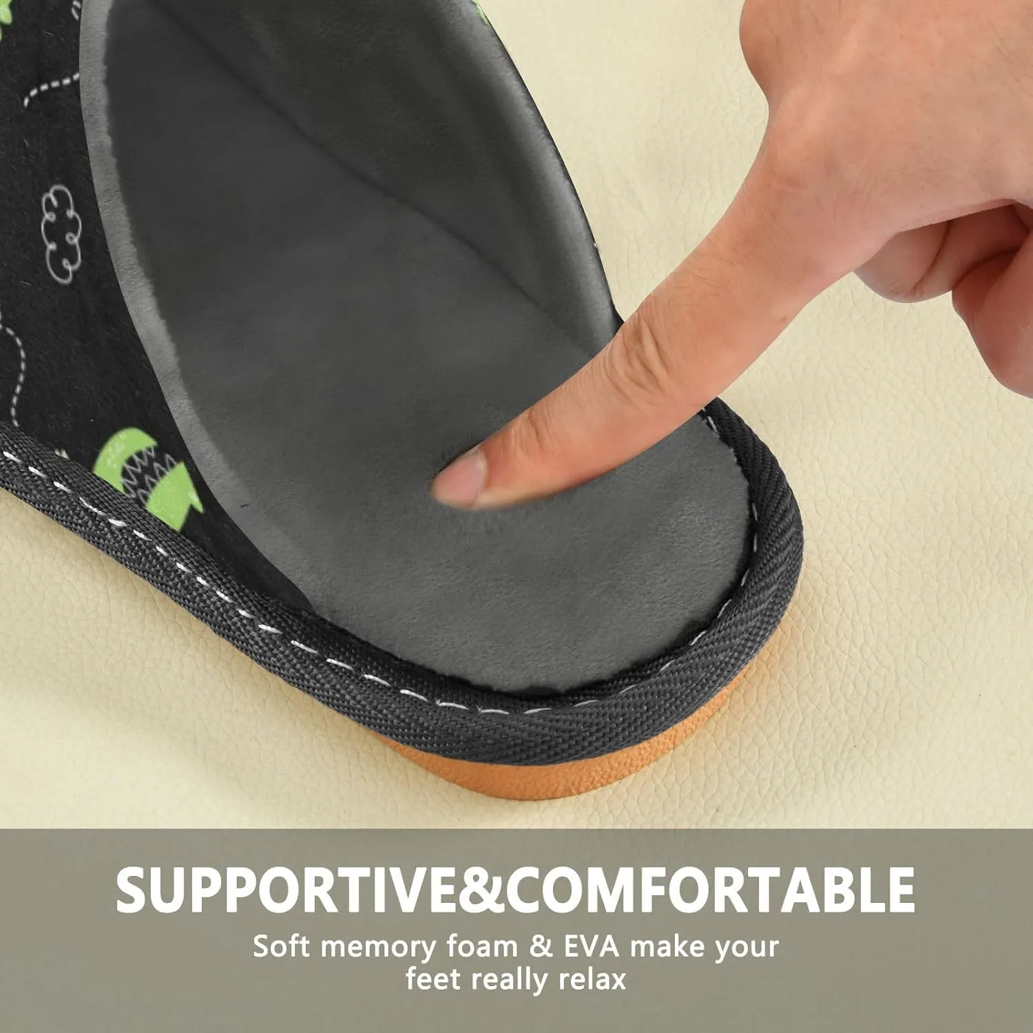 Spa Slippers Indoor House Fuzzy Slippers Soft Memory Foam Non-Slip Home Slipper Winter Shoes For Bedroom Hotel Travel 4-11
