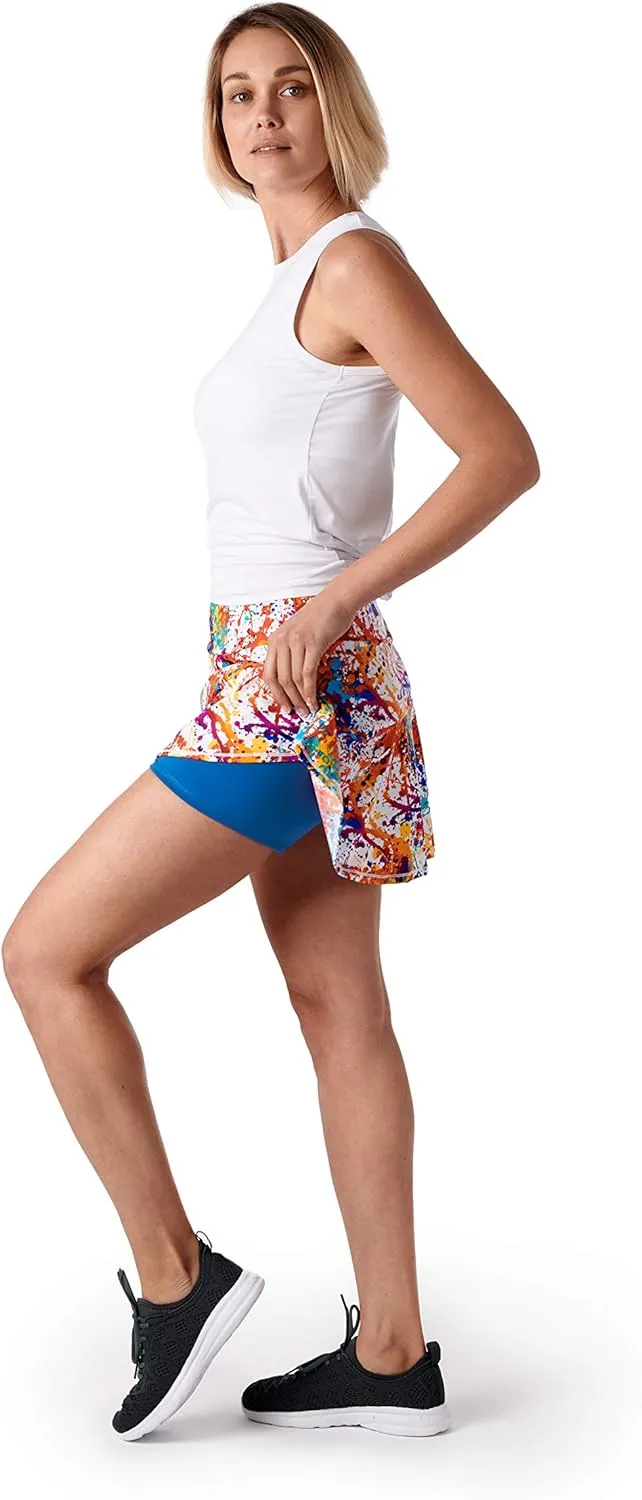 Splatter Paint Tennis Skirt, Pickle Ball Skort, Skirt for Pickleball