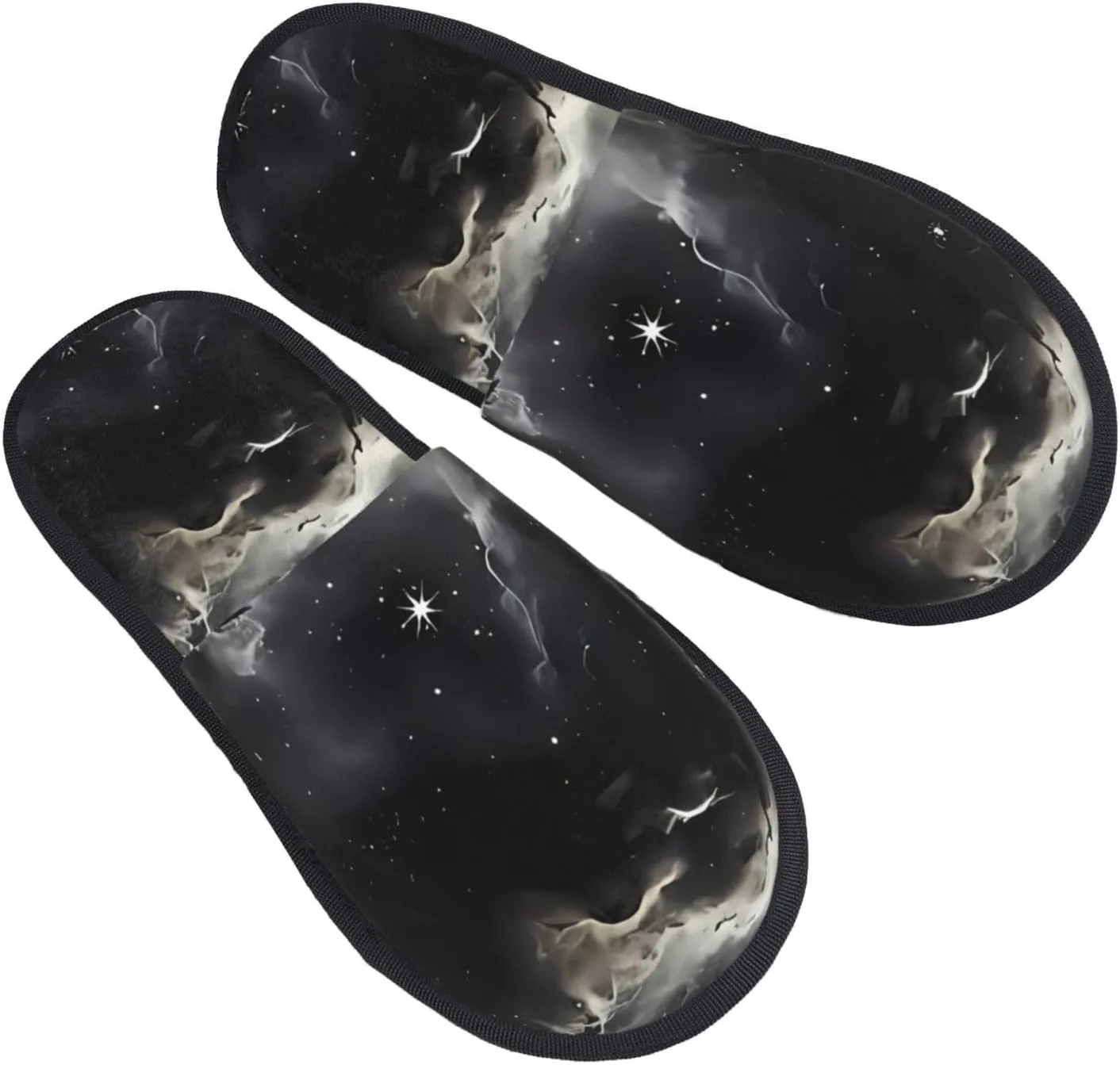 Starry Sky Nebula Slippers for Women Fuzzy House Shoes Anti-Skid Indoor Slipper Gifts for Women Mom Ladies