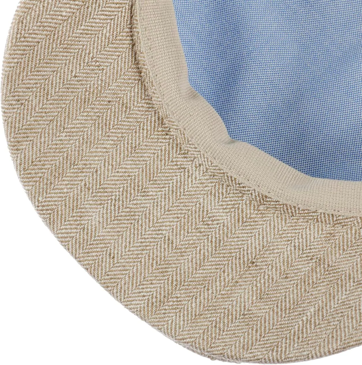 Stetson Herringbone Linen Flat Cap Men | Made in The EU