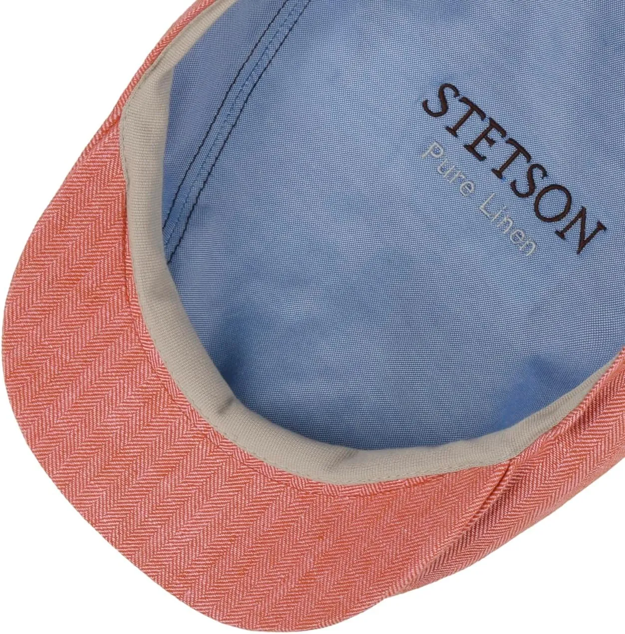 Stetson Herringbone Linen Flat Cap Men | Made in The EU