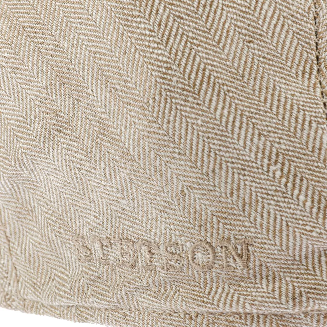 Stetson Herringbone Linen Flat Cap Men | Made in The EU