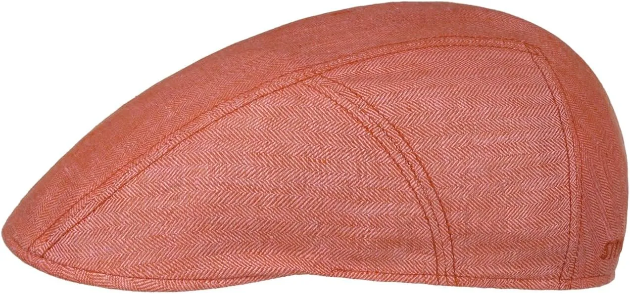 Stetson Herringbone Linen Flat Cap Men | Made in The EU