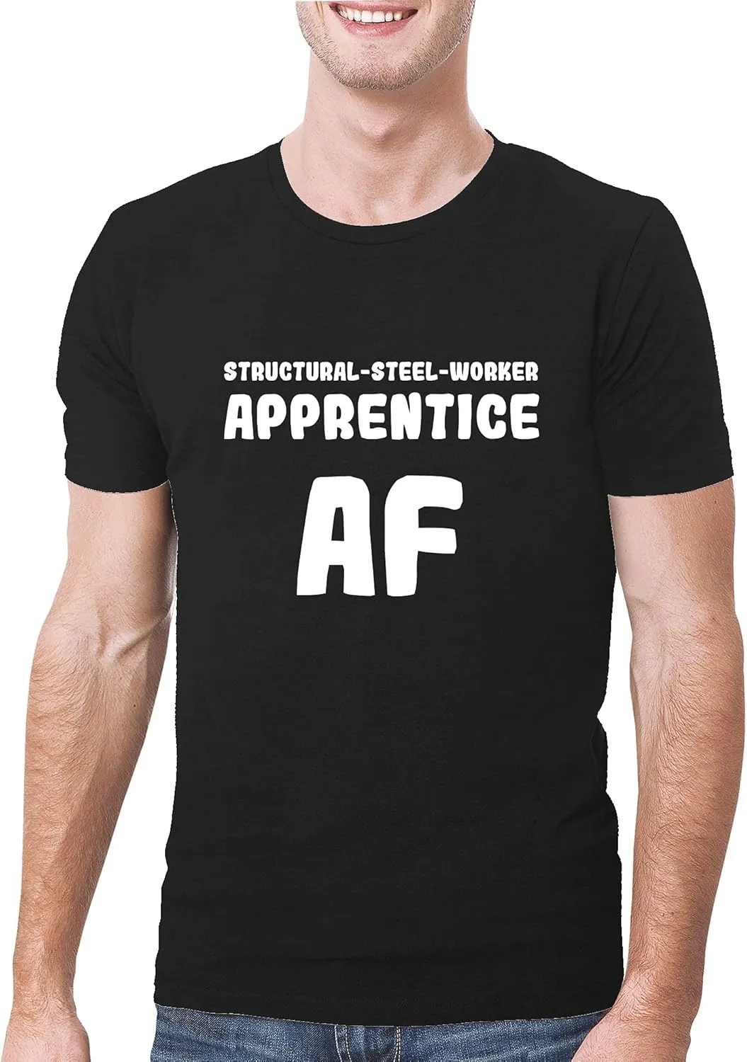 Structural-Steel-Worker Apprentice AF - A Soft & Comfortable Men's T-Shirt, Black, Medium