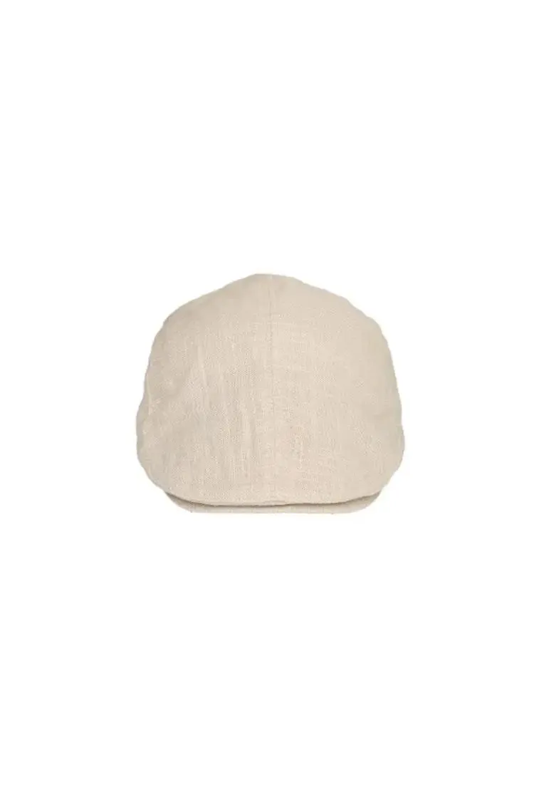 Summer Linen Flat Cap