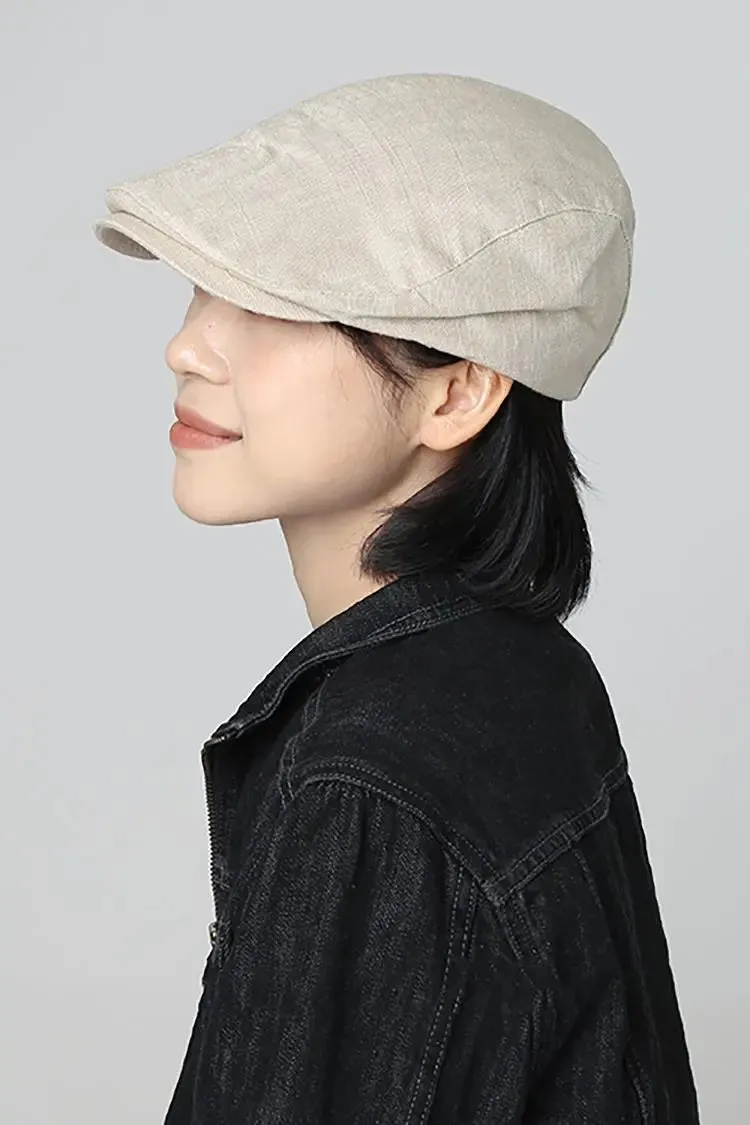 Summer Linen Flat Cap