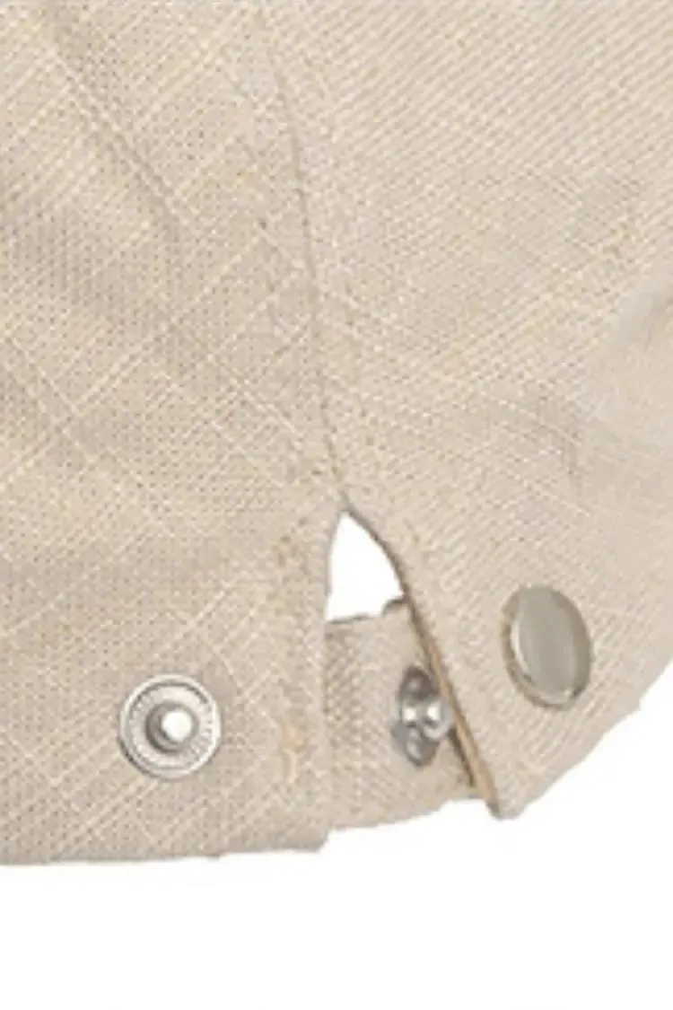 Summer Linen Flat Cap