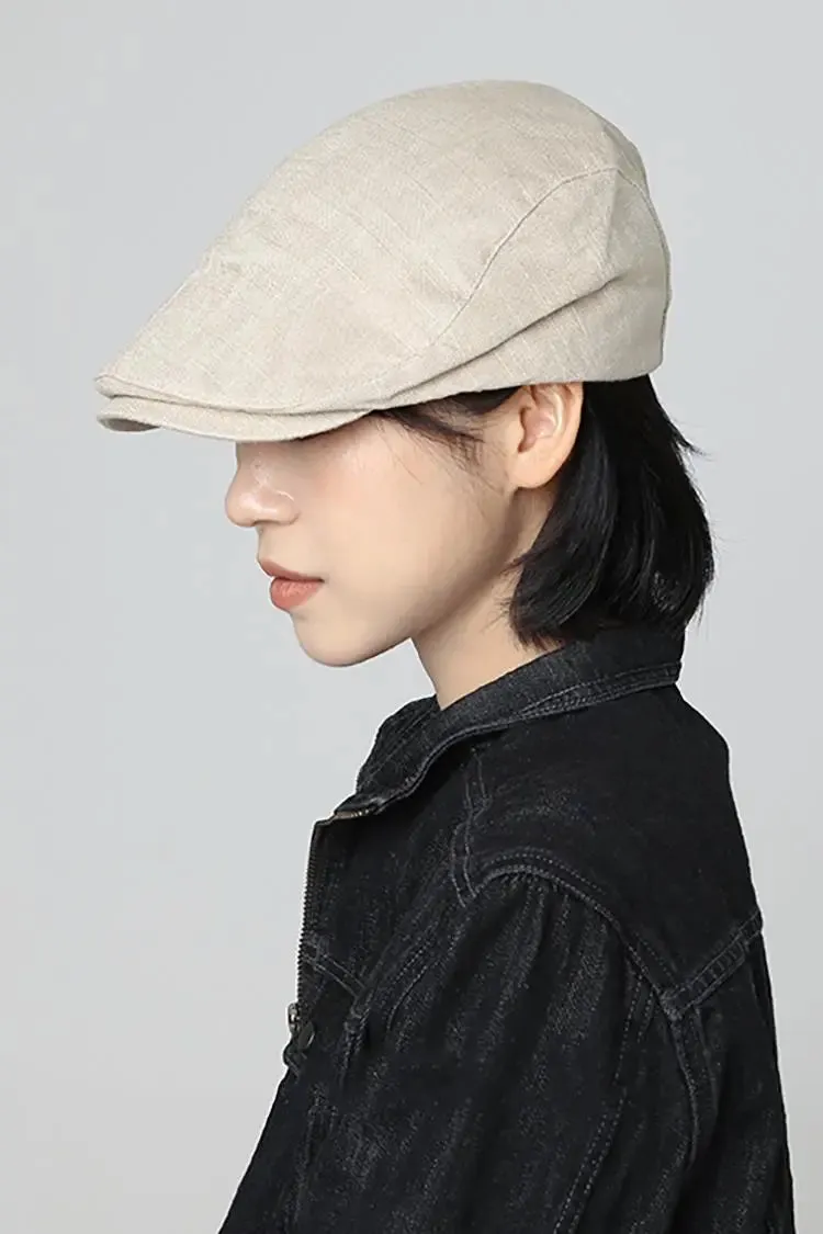 Summer Linen Flat Cap