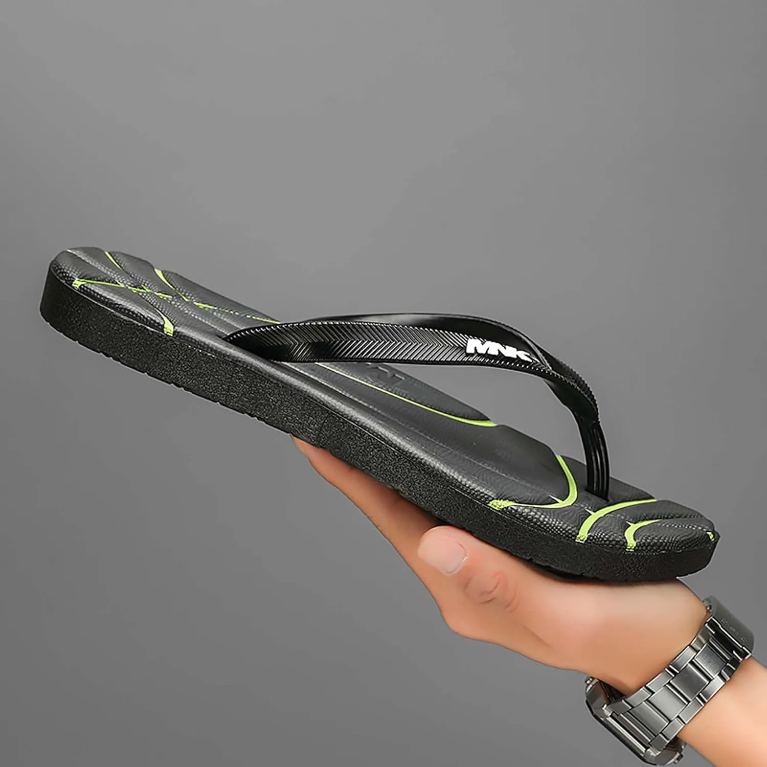 Summer men's flip flops, anti slip quick drying shower slippers, waterproof beach sandals