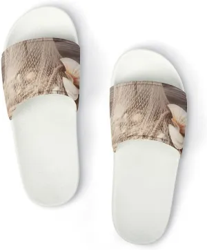 Summer Womens Slipper Home Slippers Coastal Fishing Net Shell Non-slip Shower Sandals 36 (230mm) Fashion Sandles for Men
