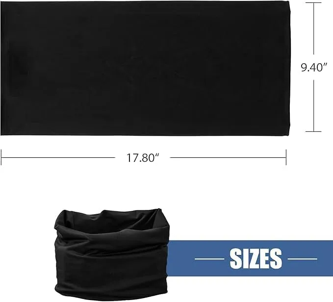 Sun Protection Face Mask Neck Gaiter - 9 Pack Breathable UV Protection Scarf for Men & Women, Hiking, Cycling, Running