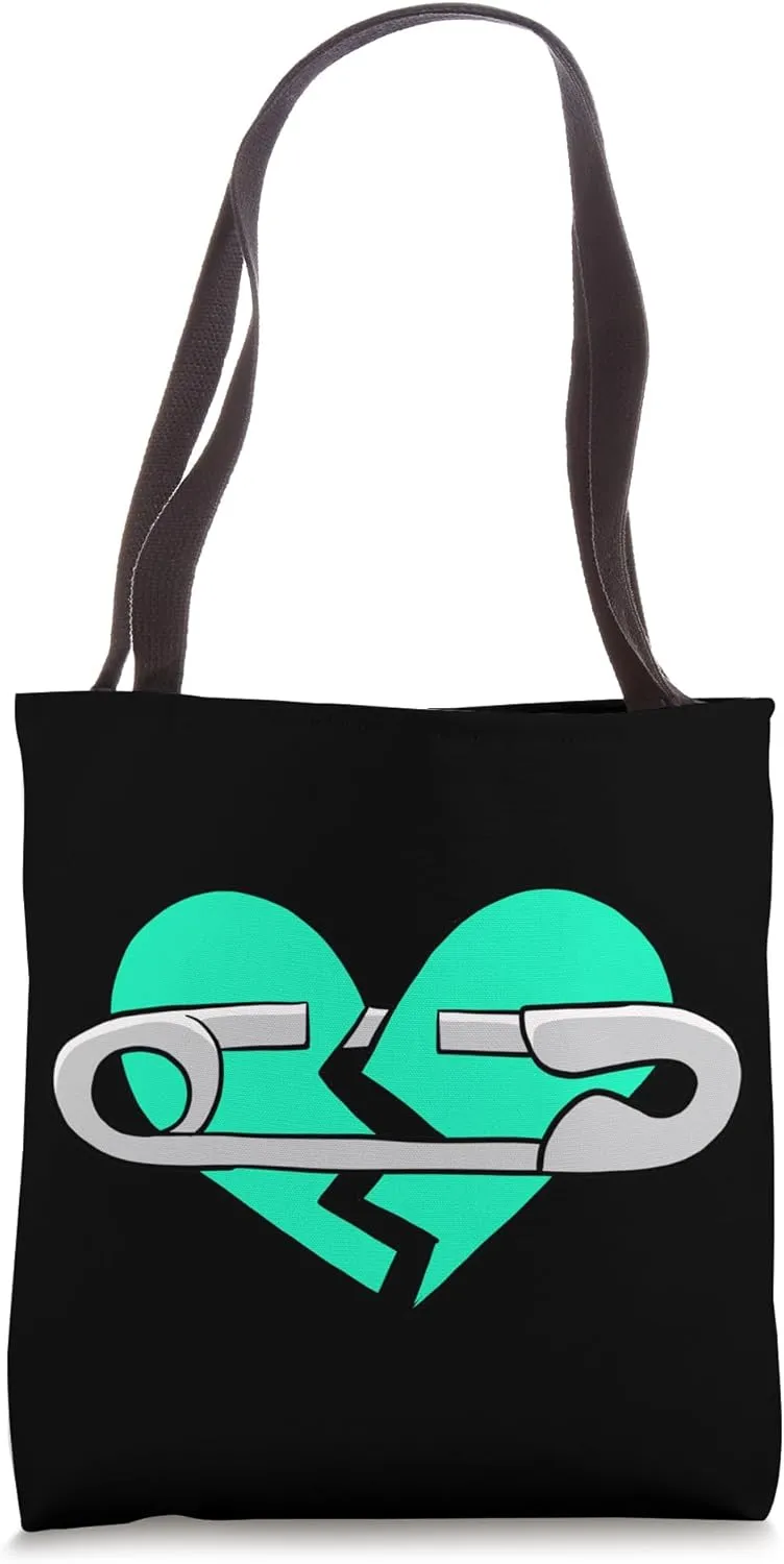 Teal Aqua Healing In Progress Teal Aqua Graphic Tote Bag