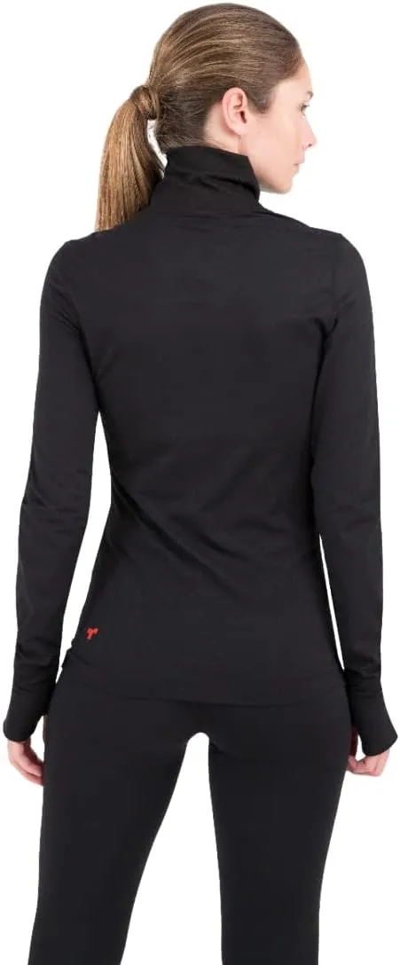 Terramar Women's Cloud Nine 4-Way Stretch Brushed Turtle Neck
