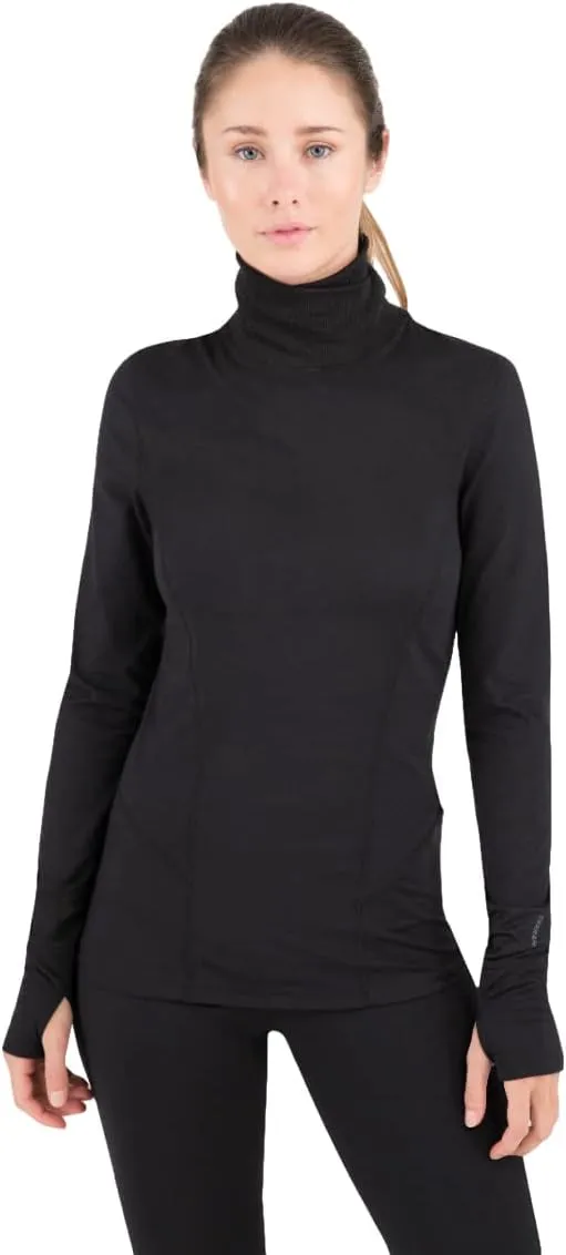 Terramar Women's Cloud Nine 4-Way Stretch Brushed Turtle Neck