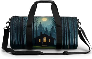 The Black Hut Cylindrical Gym Bag Travel Duffel Bag with Dry Wet Separated Pocket for Men And Women Overnight Bag Weekender Bag Training Handbag Yoga Bag