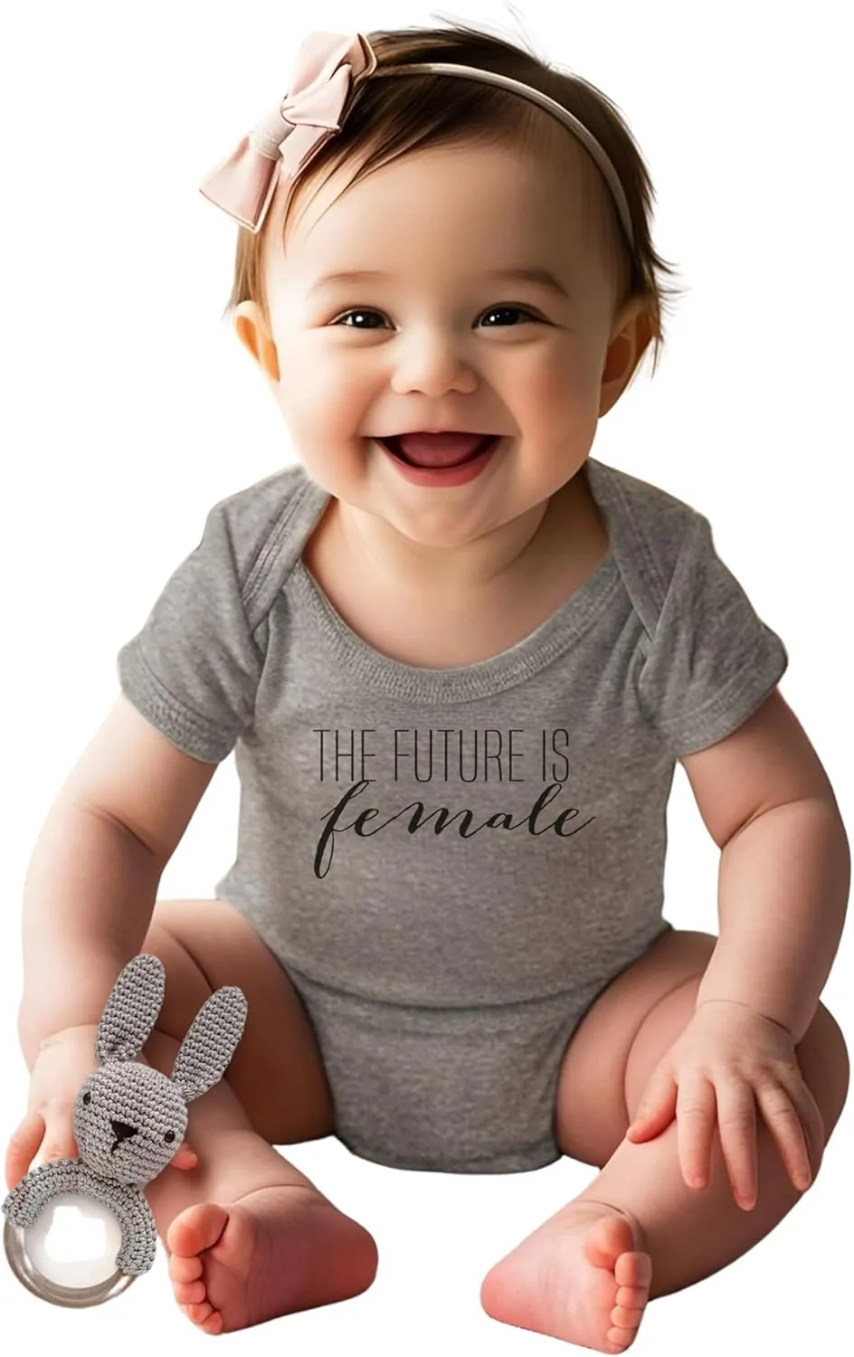 The Future Is Female Baby Bodysuit - Cute Feminist Girl Power Aunt Baby Clothes Romper Jumpsuit Announcement Shower Gifts