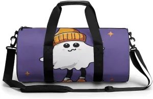 The Ghost of Skateboards Cylindrical Gym Bag Travel Duffel Bag with Dry Wet Separated Pocket for Men And Women Overnight Bag Weekender Bag Training Handbag Yoga Bag