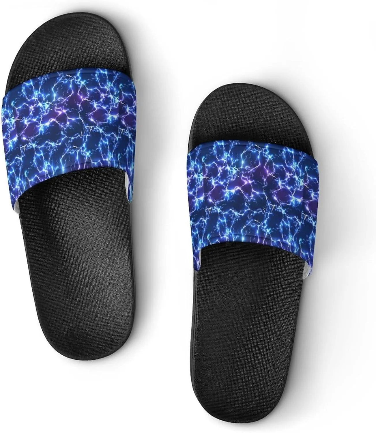 Thunder And Lightning Men's And Women's Outdoor Beach Slippers PVC Slippers Sandals Comfortable Shower Shoes 44 (270mm)